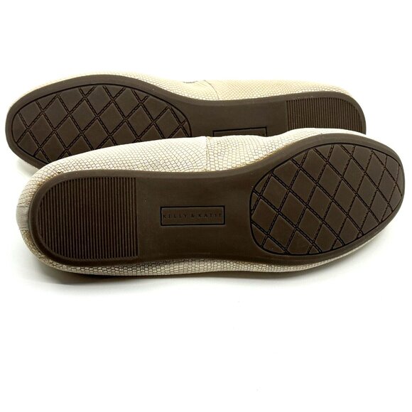 KELLY & KATIE Perri Slip-On Ballet Flat Shoe, Women's 9M, Beige Sparkle - Picture 7 of 15